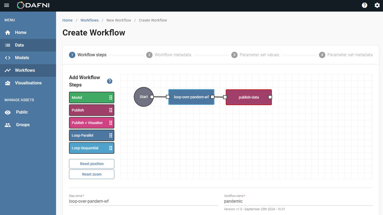 covid 19 loop workflow new step